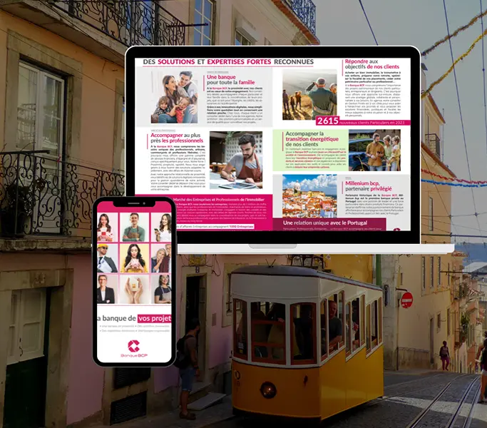 Réalisation la plaquette institutionnelle de la banque BCP