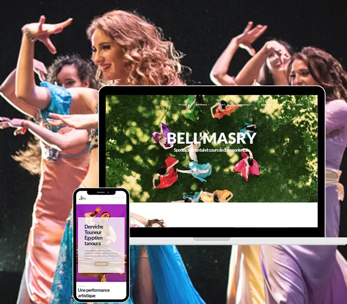Refonte du site Web de la compagnie de danse orientale Bell'Masry.