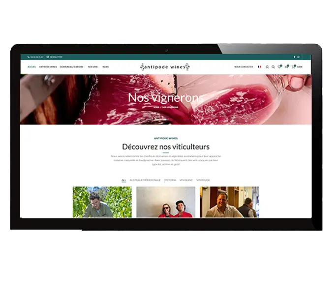 site e-commerce vente de vins sur WooCommerce