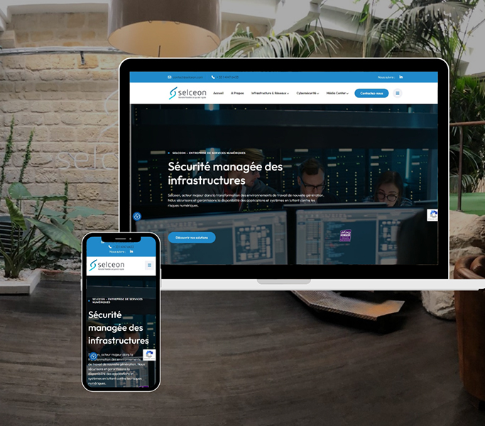 Com'etic a réalisé la refonte du site web de Selceon, un leader reconnu dans la transformation des environnements de travail et de la cybersécurité