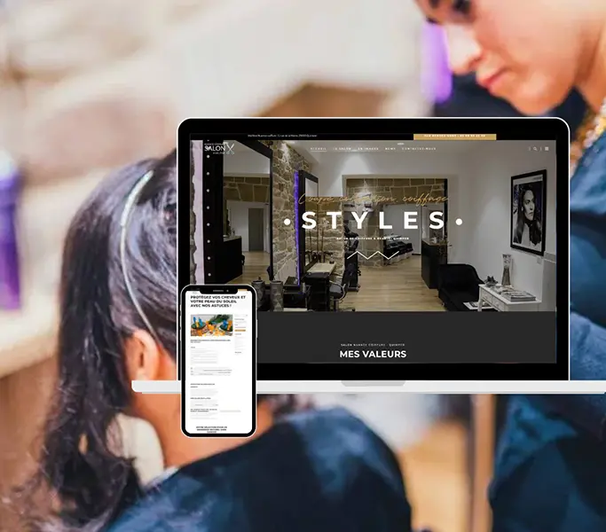 Refonte site web salon de coiffure à Quimper pour plus de visibilité locale
