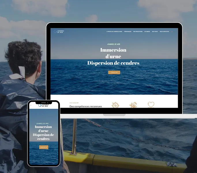 création du site web "One page" de Cendres en Mer
