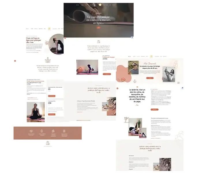 Design épuré et dynamique du site web de Yoga