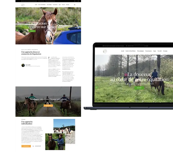 Teemplate ecurie la petite bohême, école d'équitation Alexander dans le Finistère