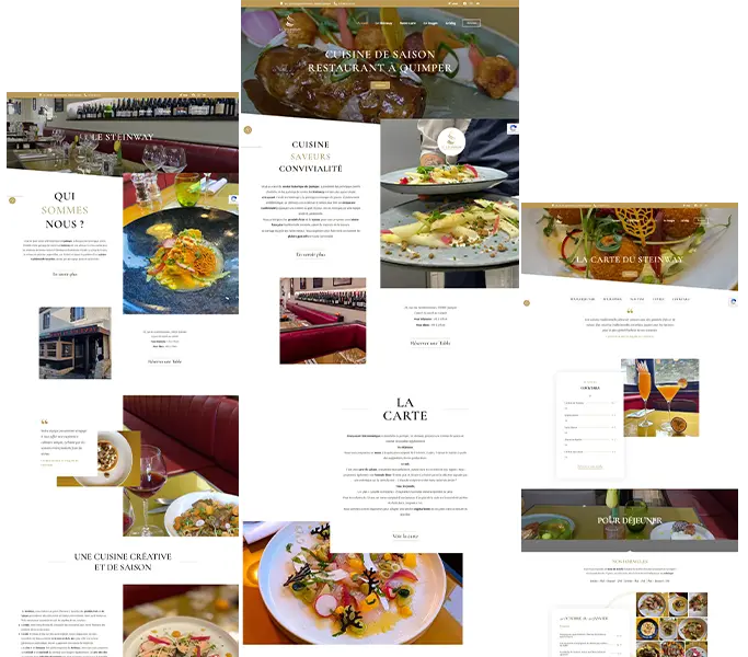 template du site web vitrine du restaurant à Quimper
